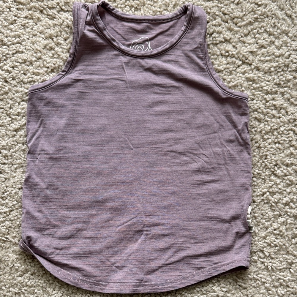 Nui organics - merino silk sleeveless tank (lilac) 2T